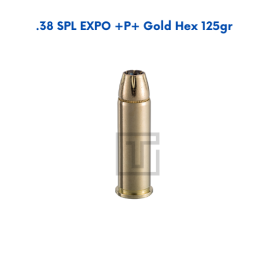 38 SPL EXPO +P+ Gold Hex 125gr